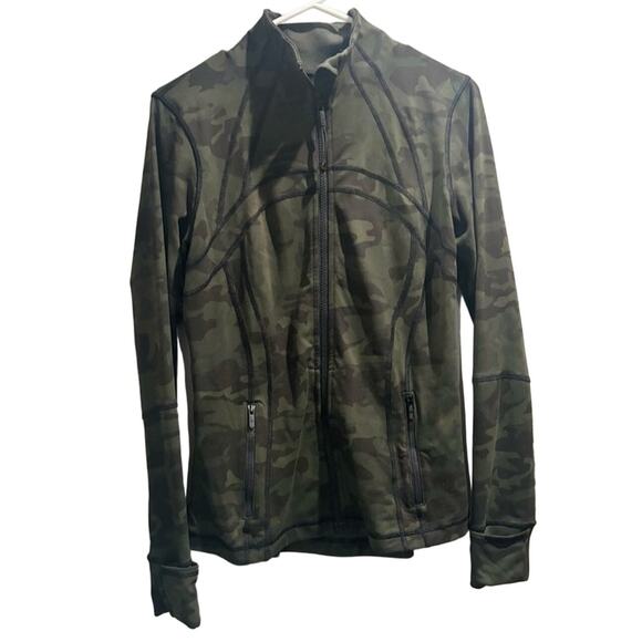 LULULEMON Women's Define Jacket Incognito Camo Multi Gator Green Sz 8 - Picture 3 of 9